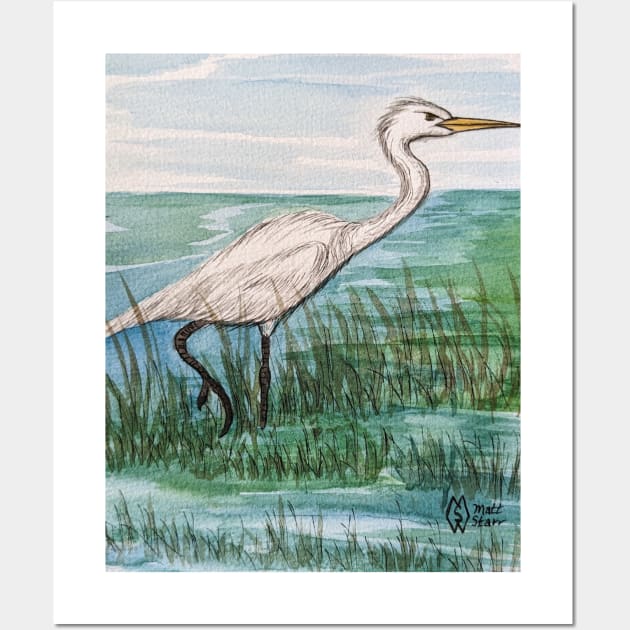 Egret in the wetlands Wall Art by Matt Starr Fine Art